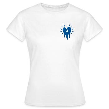 Flowing Heart – Soft, flowing design - Women's T-Shirt - white - Front - AI Model Female 172 dark (172cm)
