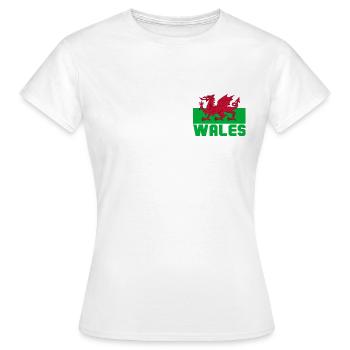 Pays de Galles - T-shirt Femme - blanc - Devant - AI Model Female 172 dark (172cm)