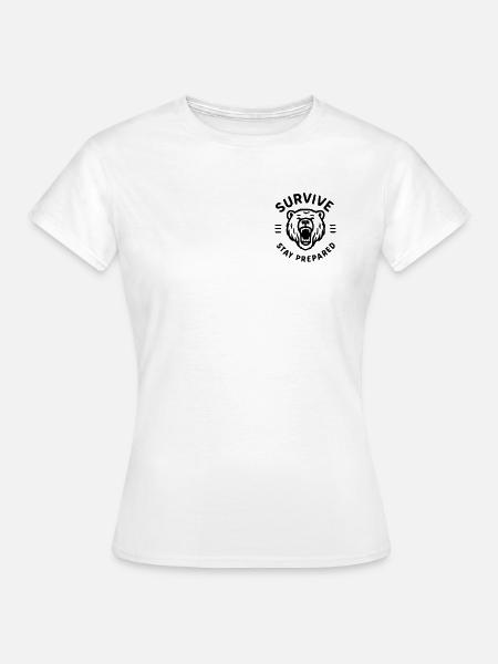 Überleben - Bär - Frauen T-Shirt - Weiß