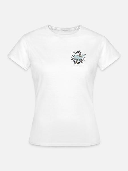 Sanfte Gewässer Blütenmeer - Frauen T-Shirt - Weiß