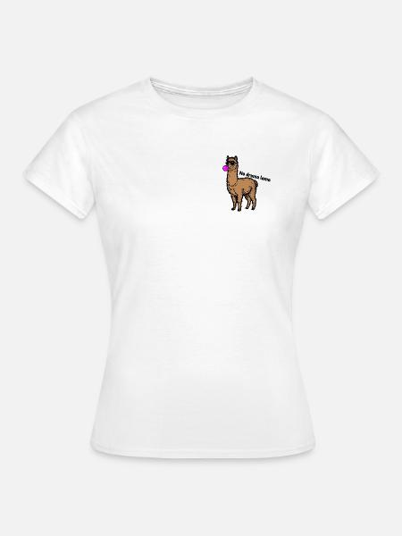 Cooles Lama – Lama ohne Drama - Frauen T-Shirt - Weiß