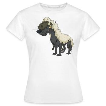 Drôle mignon mignon loup mouton - T-shirt Femme - blanc - Devant - AI Model Female 172 dark (172cm)