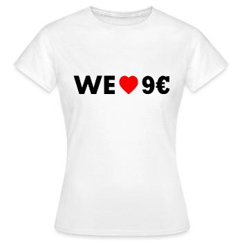 9 euro ticket - Frauen T-Shirt - Weiß - Vorne - AI Model Female 172 dark (172cm)