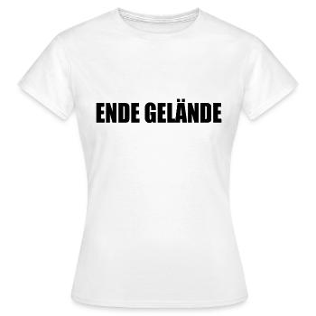Ende gelände - Frauen T-Shirt - Weiß - Vorne - AI Model Female 172 dark (172cm)