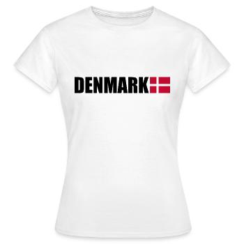Denmark - Women's T-Shirt - white - Front - AI Model Female 172 dark (172cm)