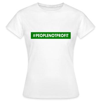 People not profit - T-shirt Femme - blanc - Devant - AI Model Female 172 dark (172cm)