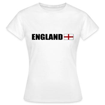England - Women's T-Shirt - white - Front - AI Model Female 172 dark (172cm)