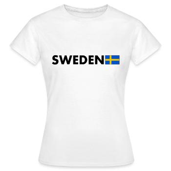 Schweden - Frauen T-Shirt - Weiß - Vorne - AI Model Female 172 dark (172cm)