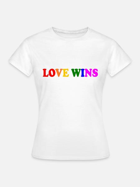Love wins - Frauen T-Shirt - Weiß