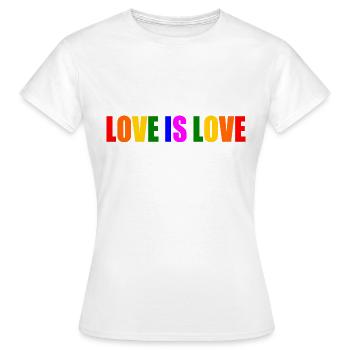 Love is love - T-shirt Femme - blanc - Devant - AI Model Female 172 dark (172cm)