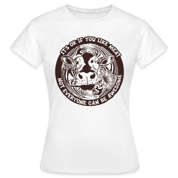 Végétarien Vivant Végétalien - T-shirt Femme - blanc - Devant - AI Model Female 172 dark (172cm)