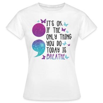 Sensibilisation à la prévention du suicide - T-shirt Femme - blanc - Devant - AI Model Female 172 dark (172cm)