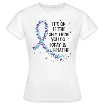 Sensibilisation à la prévention du suicide - T-shirt Femme - blanc - Devant - AI Model Female 172 dark (172cm)