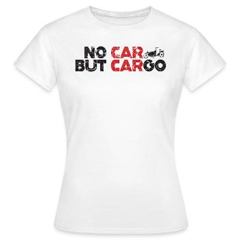 Not a car, but a cargo bike Cargobike - Women's T-Shirt - white - Front - AI Model Female 172 dark (172cm)