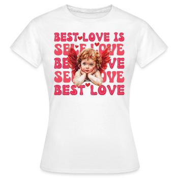 Saint-Valentin Cupidon Amour de soi - T-shirt Femme - blanc - Devant - AI Model Female 172 dark (172cm)