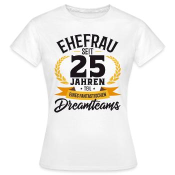 Silberhochzeit, silberne Hochzeit - Frauen T-Shirt - Weiß - Vorne - AI Model Female 172 dark (172cm)