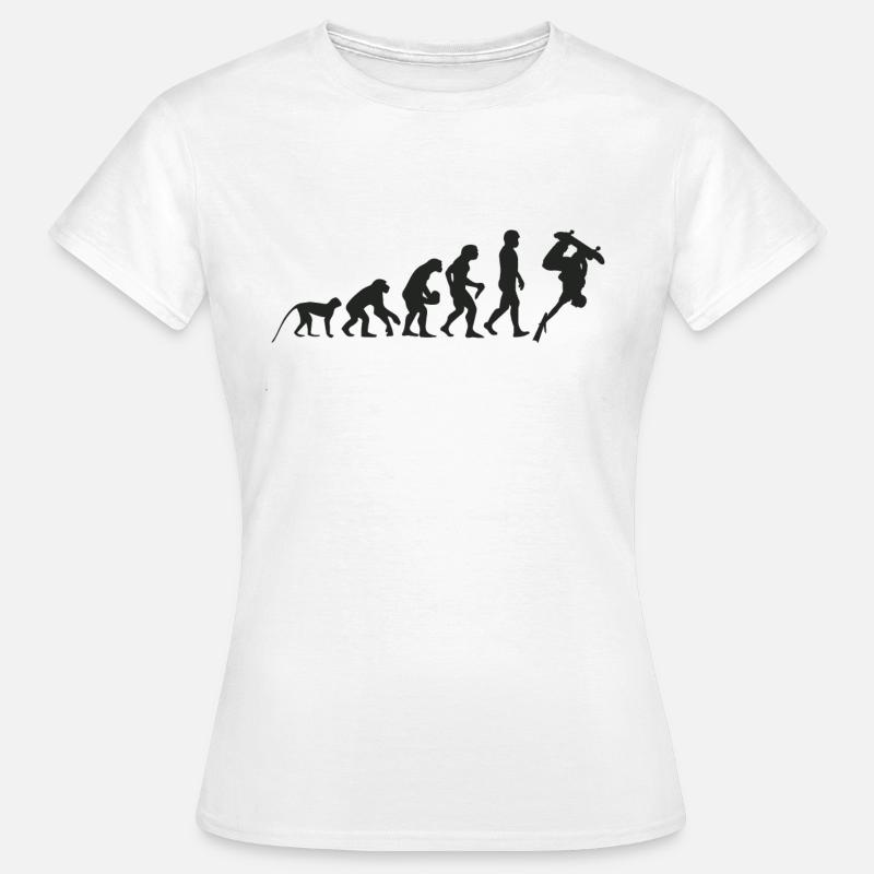 Evolution Skate - T-shirt Femme - blanc