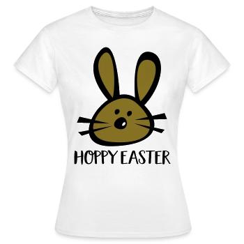 FROHE OSTERN - Frauen T-Shirt - Weiß - Vorne - AI Model Female 172 dark (172cm)