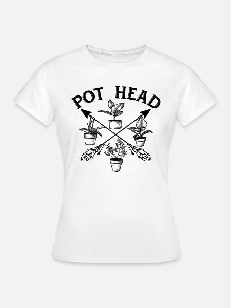 Pot Head - Frauen T-Shirt - Weiß