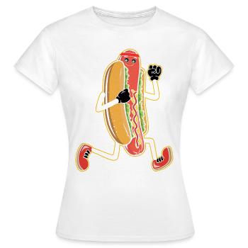 Hot Dog Headband Lauband Fitness Runner Running - T-shirt Femme - blanc - Devant - AI Model Female 172 dark (172cm)