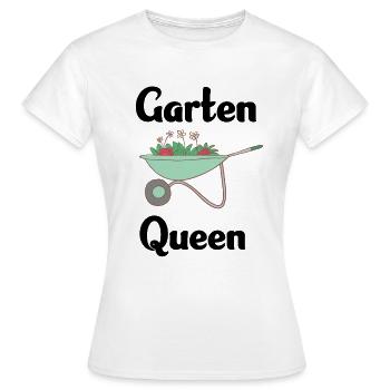Garten Queen Schubkarre - Frauen T-Shirt - Weiß - Vorne - AI Model Female 172 dark (172cm)