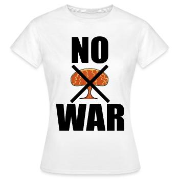 Peace No War No War - Women's T-Shirt - white - Front - AI Model Female 172 dark (172cm)