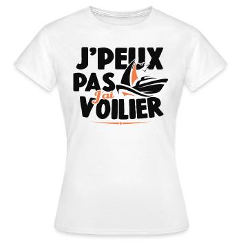 Je Peux Pas J'ai Voilier Cadeau De Voile - T-shirt Femme - blanc - Devant - AI Model Female 172 dark (172cm)