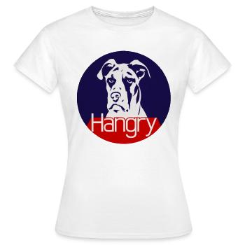 Chien dogue allemand affamé - Un chien affamé dane de jour - T-shirt Femme - blanc - Devant - AI Model Female 172 dark (172cm)