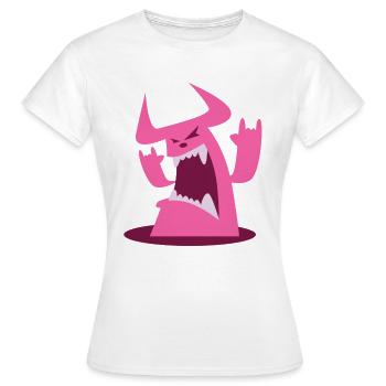 teufel - Frauen T-Shirt - Weiß - Vorne - AI Model Female 172 dark (172cm)