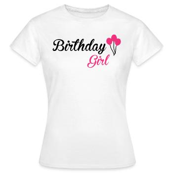 Birthday Girl - Women's T-Shirt - white - Front - AI Model Female 172 dark (172cm)