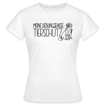 Tierheim Hund Meine Lieblingsrasse Tierschutz - Frauen T-Shirt - Weiß - Vorne - AI Model Female 172 dark (172cm)