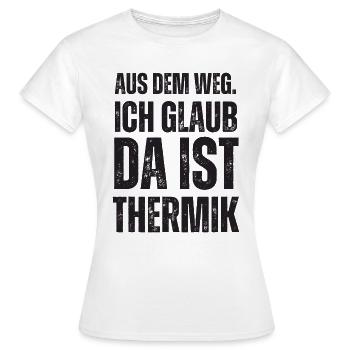 Ich Glaub Da ist Thermik RC Segelflieger - Frauen T-Shirt - Weiß - Vorne - AI Model Female 172 dark (172cm)