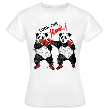 boxe panda Out main - T-shirt Femme - blanc - Devant - AI Model Female 172 dark (172cm)