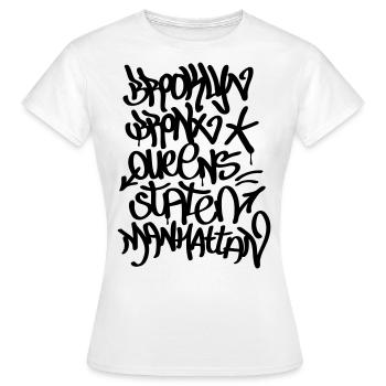 New York boroughs - Frauen T-Shirt - Weiß - Vorne - AI Model Female 172 dark (172cm)