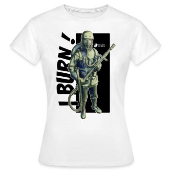 Je brûle - T-shirt Femme - blanc - Devant - AI Model Female 172 dark (172cm)
