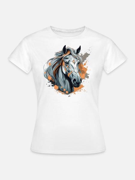 Pferdeliebe - Frauen T-Shirt - Weiß