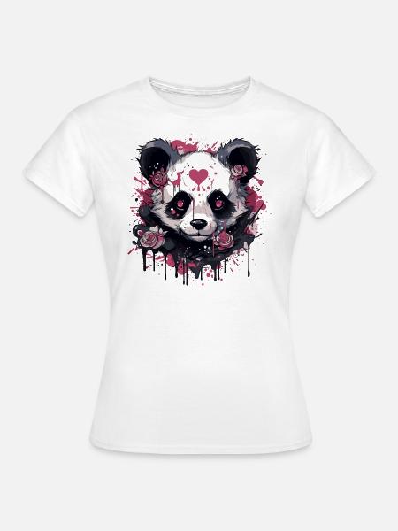 Pandabär - Frauen T-Shirt - Weiß