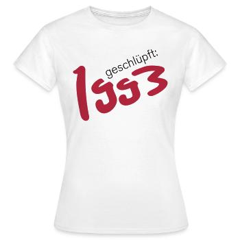 Hatched in 1993 - Women's T-Shirt - white - Front - AI Model Female 172 dark (172cm)