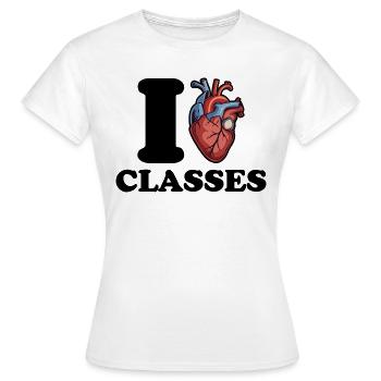 J’adore les cours - T-shirt Femme - blanc - Devant - AI Model Female 172 dark (172cm)