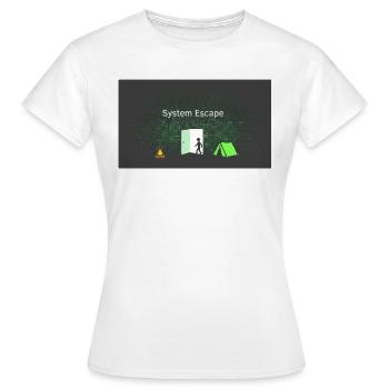 Évasion du système - T-shirt Femme - blanc - Devant - AI Model Female 172 dark (172cm)