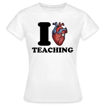 J’adore enseigner - T-shirt Femme - blanc - Devant - AI Model Female 172 dark (172cm)