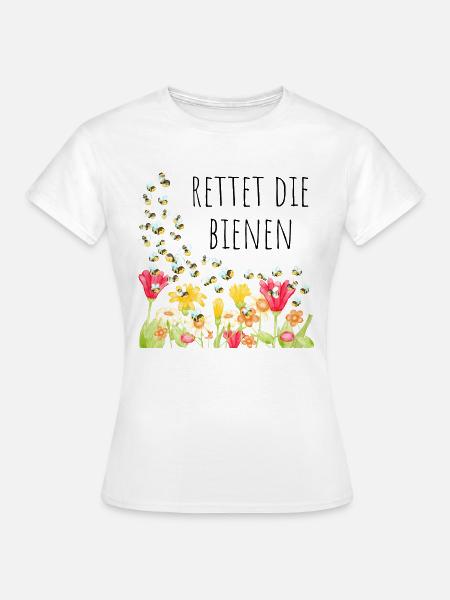 Rettet die Bienen - Frauen T-Shirt - Weiß