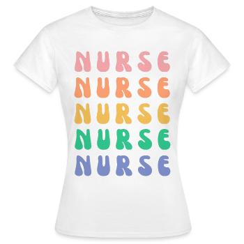 Infirmier - T-shirt Femme - blanc - Devant - AI Model Female 172 dark (172cm)