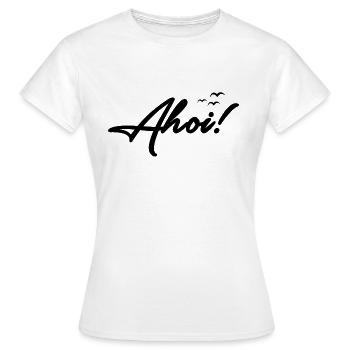 Ahoi - Frauen T-Shirt - Weiß - Vorne - AI Model Female 172 dark (172cm)