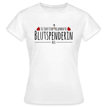 Blutspenderin - Frauen T-Shirt - Weiß - Vorne - AI Model Female 172 dark (172cm)