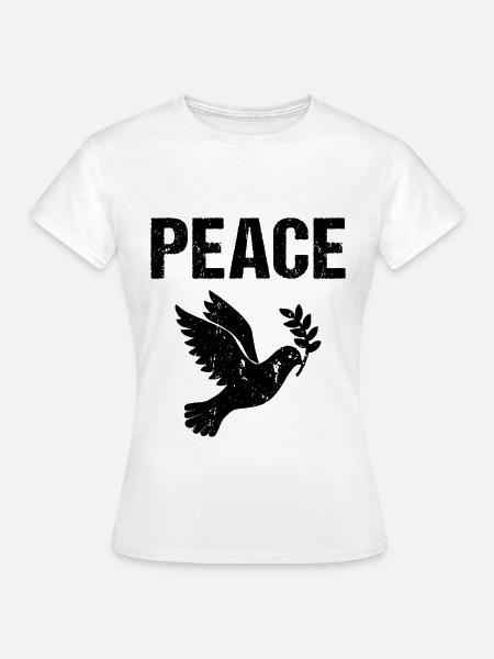 Peace Friedenstaube - Frauen T-Shirt - Weiß