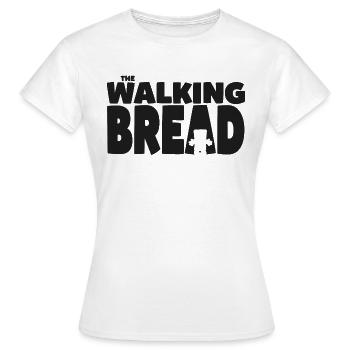 Bernd Das Brot The Walking Bread In Schwarz - Frauen T-Shirt - Weiß - Vorne - AI Model Female 172 dark (172cm)