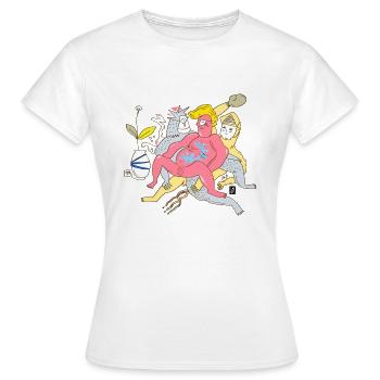 dimanche - T-shirt Femme - blanc - Devant - AI Model Female 172 dark (172cm)
