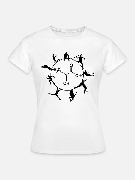 Milchsäure / Laktat / Sport - Frauen T-Shirt - Weiß