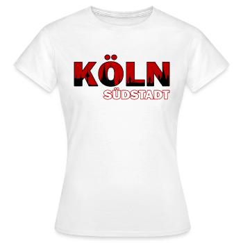 Südstadt - Köln Stadtteile - Frauen T-Shirt - Weiß - Vorne - AI Model Female 172 dark (172cm)
